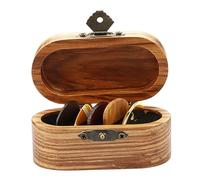 Beaupretty Coffret en Bois pour Médiators De Guitare 5 Pièces Étui De Rangement, Compatible Guitares Acoustique, Électrique Et Basse, Accessoire Musicien Pratique Et Élégant