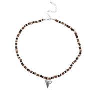 Beaupretty Collier de dents en coquille de noix de accessoire de plage colliers de coquillages pour femmes collier surfeur homme collier de perles pour hommes bijoux hawaïens alliage
