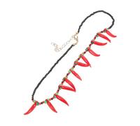 Beaupretty Collier De Piments Perlés Collier Pendentif Métal De Clavicule Simple Et Moderne Accessoire Décoratif Pour Femme