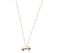 Beaupretty Collier Décoratif Haltère Hip-Hop pour Homme en Acier Inoxydable Accessoire de Mode Unique Style Punk Détails Soignés