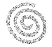 Beaupretty Collier Dragon Épais en Argenté pour Homme Chaîne Hip-Hop Bijoux Masculins Style Unique 1 Pièce Fête Décoloration