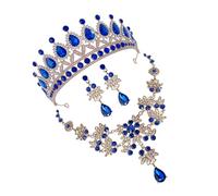 Beaupretty Collier Et Boucles Oreilles Couronne Parure De Bijoux Pour Filles Bijoux De Fête Et Anniversaire