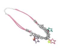 Beaupretty Collier Femme Aesthetic avec Pendentif Étoile Coloré Choker Été Design Unique pour Sublimer Décolleté