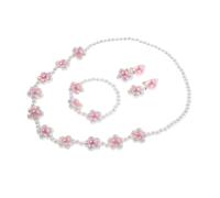 Beaupretty Collier Inclus Déguisement Pour Mariages Floraux Accessoires Pour Tout-Petits Petits Accents De Thé Bracelet Cosplay Adorable Avec Boucles D'Oreilles Comprend