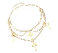 Beaupretty Collier Multicouche Femme Croix Gothique Or Pendentif pour Occasions Spéciales