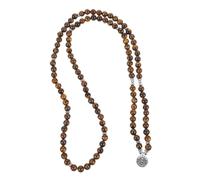 Beaupretty Collier Pendentif Lotus Perles de Pierre Naturel Chaîne Polyvalente Mixte pour Cou et Poignet Style Élégant et Décontracté