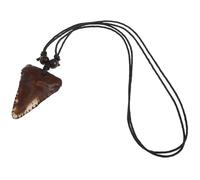 Beaupretty Collier pour Homme Vintage en Résine Pendentif Dent de Requin Tressé à la Main Léger et Solide Style Surfeur pour Vacances et Plage Chaîne de Cou et Originale