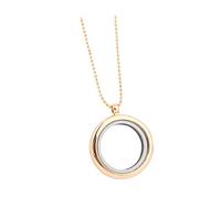 Beaupretty Collier Rond En Alliage Doré Pendentif Médaillon Mémoire Collier Soi-même Pour Hommes Et Femmes Cadre Photo Design Unique