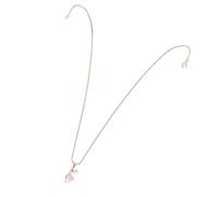 Beaupretty Collier Simple Femme Élégant avec Pendentif Cerf Zircon et Chaîne Clavicule Rose Doré