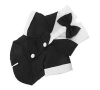 Beaupretty Costume Prince Tuxedo pour Chien Tenue Élégante avec Nœud pour Petits Chiens Costume Mariage Anniversaire et Fête Cosplay