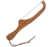 Beaupretty Coupe Dentelé en Acier Inoxydable Manche en Bois, Facile à Utiliser, pour Cuisines Domestiques et Commerciales, Coupe Gâteau