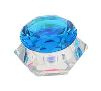 Beaupretty Coupe En Cristal D'art D'ongle Ongles En Gel Trousse Vernis à Ongles Gel Couvercle Autocollants Pour Ongles Plat D'art D'ongle Clous Assiettes Pinceaux Cristal Blue