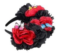 Beaupretty Couronne de Fleurs Gothiques pour Halloween et Fêtes Tête Mexicain Accessoire de Déguisement et Filles