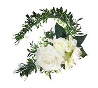 Beaupretty Couronne de Fleurs Rose pour Mariage Accessoire de Cheveux Élégant pour Mariées Diadème pour Cérémonie Fête et Performances