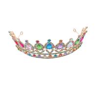 Beaupretty Couronne de Mariée Cristal de Verre Diadème Élégant Accessoire de Fête Anniversaire Coiffe de Princesse pour Mariage et Cosplay Design Brillant et Confortable