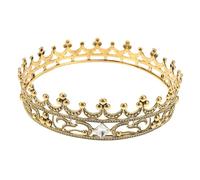 Beaupretty Couronne de Roi Doré Tête Ajustable avec Accessoire Élégant pour et Fêtes Adultes