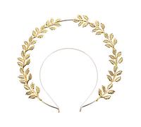 Beaupretty Couronne dorée à double couche pour cheveux - Couronne de feuille de laurier - Diadème pour femme - Costume de déesse