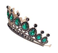 Beaupretty Couronne Mariage Sombre avec Vert Noir Diadème Nuptial Confortable pour Mariées et Demoiselles Accessoire Tête Élégant pour Fêtes et