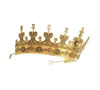 Beaupretty Couronne Royale Pour Hommes Alliage De Zinc Accessoire Médiéval Élégant Pour Cosplay Fêtes Et Mariages Conception Rétro Et Artisanat Détailé Ajustement Ergonomique Et