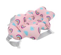 Beaupretty Coussin Siège de Bain Bébé Filets Suspendu Polyvalent Ergonomique Mousse Douce Rose pour -né Bain Sécurisé Parents