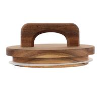 Beaupretty Couvercle de Bocal Rond en Bois avec Joint en Silicone Étanche, Facile à Utiliser, pour Conserves et Stockage Domestique, Diamètre 100 Mm