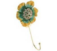 Beaupretty Crochet Fleur en Vintage et Mural Décoratif Alliage Zinc Forme Vert Clair Suspendre pour Clés Serviettes, pour Salles de Bains et Hôtels