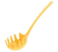 Beaupretty Cuillère à Pâtes en Jaune Manche Ergonomique, Passoire Multifonction Cuisine Cuisson des Pâtes