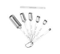 Beaupretty Cuillères Doseuses Économiseur D'espace en Acier Inoxydable Argenté Lot de 7 Grattoir et Rangement Facile pour Pâtisserie Cuisine Précise