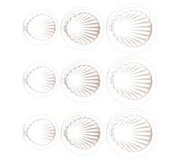 Beaupretty Cutter Lisse et Antiadhésive Rotatif 9pcs Professionnel en Plastique Blanc Forme Coquillage pour Festival et Pâtisserie