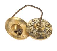 Beaupretty Cymbales Tibétaines Cuivre pour de Cloches à Main pour Adultes Pur Sac de Protection pour Yoga Relaxation