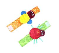 Beaupretty De Poignet Bébé 2 Pièces, Dragonne Musicale Coccinelle Et Abeille, Sensoriel Léger Et Sécurisé Pour -nés, Développement Tactile Et Éveil Des Tout-petits