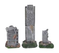 Beaupretty Décor de Ruines Urbaines en Résine 3 Pièces pour Aquarium Cachettes Rocheuses Réalistes pour Poissons et Crevettes, Décoration de Paysage Aquatique, Ornements de Grottes
