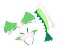 Beaupretty Déguisement Dinosaure Garçon Fille Queue Ptérodactyle et Bandeau Rose Costume Accessoire Fête Carnaval Photo