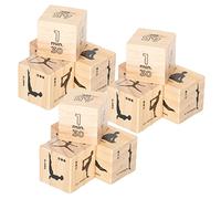 Beaupretty Dés en Bois Amusants pour Garçon et Filles Lot de 3 Sets de Accessoires de Jeu Petit Format pour Éducation Physique Jeux de Société Activités