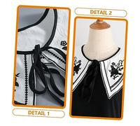 Beaupretty Détachable Dentelle Brodée Fausse pour Chemisier et Robe Accessoire Décoratif Élégant pour Femme Style Coréen et Noir Fleur Couronne