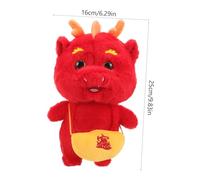 Beaupretty Dragon Doll Décor Peluche Dragon Rouge Peluche pour Décoration et Cadeau