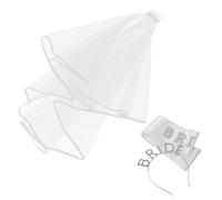 Beaupretty Écharpe Bride To Be avec Voile Brodé et Tête Perlé Accessoires Nuptiaux Élégants pour Enterrement de Vie de Jeune Fille et Nuptiale Femme