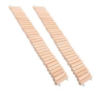 Beaupretty Échelle en Bois pour Cage 6X40Cm, Lot de 2 Rampes d'escalade pour Petits Animaux, Jouets Suspendus pour Chinchillas et Rats
