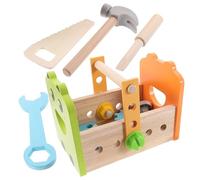 Beaupretty Éducatif Outils Bois pour Garçon Fille de Jeu Imitation pour Garçon Fille Mallette Portable pour Développement Motricité et Créativité Cadeau Anniversaire Noël