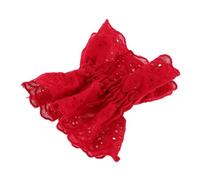 Beaupretty Élastiques à Cheveux Dentelle Rouge à Deux Couches Accessoires Féminins Polyvalents Pour Chignons Et Queues De Cheval Confortables Et Doux Pour Port Prolongé