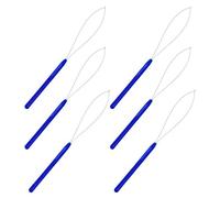 Beaupretty Enfile-boucles pour Extensions de Cheveux 10 Pièces Crochet Plastique Bleu Outil de Traction Professionnel Accessoires Coiffure Micro-anneaux