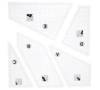 Beaupretty Ensemble 5 Gabarits Patchwork en Acrylique Transparent, Règles de Quilting à Vagues et Hexagonales Précises, Outil de Découpe Multifonction pour Couture et Loisirs Créatifs