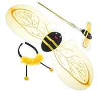Beaupretty Ensemble D’Ailes D’Abeille pour Cosplay Garçon et Filles Serrage-Tête Abeille Coloré et Baguette D’Abeille Légère Accessoires de Fête et Déguisement Garçon Fille Costume