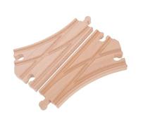 Beaupretty Ensemble de 2 Pièces Voies Ferrées Bifurquées en Bois Kaki, Jouet Éducatif pour Garçon et Filles Compatible Circuit Train en Bois