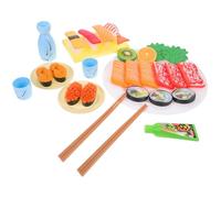 Beaupretty Ensemble de 30 Pièces de Jouets Sushi Miniatures Japonerie, Accessoires Décoratifs pour Faux Aliments, Modèle Réaliste de Sushi Coloré, pour Jeu Cuisine et Mini-Maison