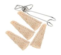 Beaupretty Ensemble de 4 Goupillons pour Tétines et Biberons en Luffa Naturel Manche Inox Ergonomique, Brosses de Rechange, Kit Compact pour Nettoyer Biberons et Accessoires Bébé, Voyage