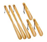 Beaupretty Ensemble de 6 Chausse-pieds en Bois Naturel, 3 Longs de 40 Cm et 3 Courts de 16 Cm, Matériau Robuste, Usage Polyvalent pour Bureau et Voyage