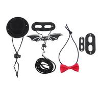 Beaupretty Ensemble de Costume pour Lézard Chapeau Nœud et Laisse Noire Taille Unique Léger et Respirant Accessoires pour Reptiles et Petits Animaux pour Saint-Valentin et Cosplay