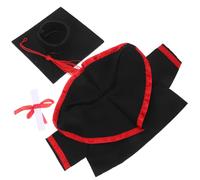 Beaupretty Ensemble de Vêtements d'ours en Peluche pour Remise de Diplôme 3 Pièces Toque Rouge avec Pompon, Robe Rouge, Certificat Costume DIY Adapté aux Peluches D'environ 30 Cm, Présent