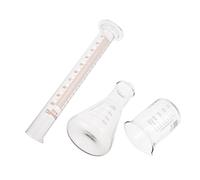 Beaupretty Ensemble D'outils de Laboratoire Scientifique Bécher 250ml, Fiole Conique 250ml et Cylindre Gradué 100ml en Verre, Dispositif de Mesure Précis pour Usage Domestique, Pâtisserie